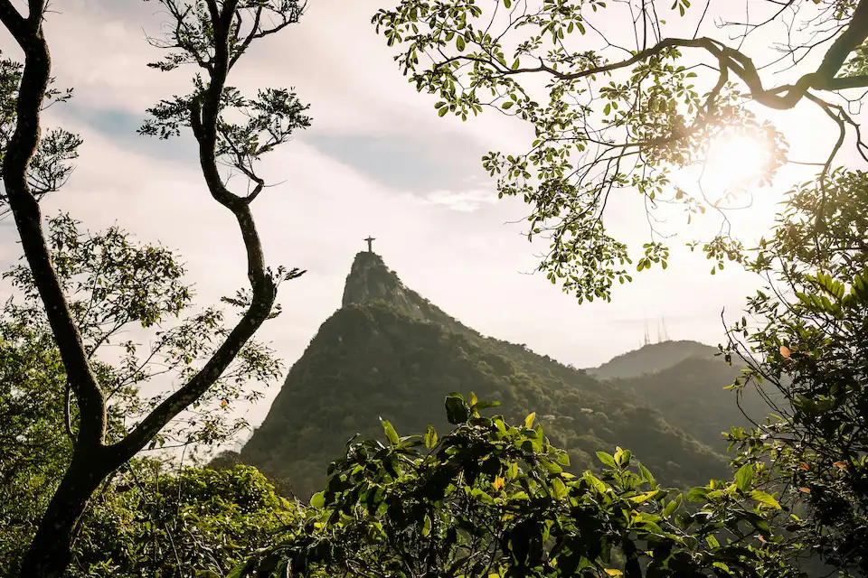 Panoramablick vom Christus Erlöser über Rio de Janeiro